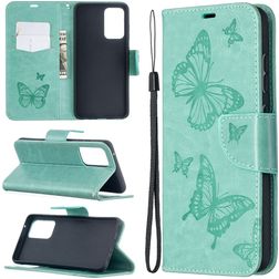 Mobigear Butterfly Samsung Galaxy A52s 5G Hoesje Bookcase Portemonnee - Turquoise