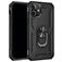 Mobigear Armor Ring iPhone 12 Hoesje Hardcase Backcover Shockproof met Ringhouder - Zwart