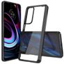 Mobigear Crystal Motorola Edge (2021) Hoesje Hardcase Backcover - Transparant / Zwart