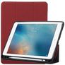 Mobigear Tri-Fold Gel iPad Pro 10.5 Inch (2017) Hoes TPU,Kunstleer Bookcase + Stylus Houder - Bordeaux Rood