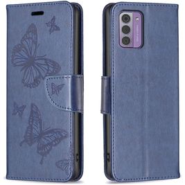 Mobigear Butterfly Nokia G42 Hoesje Bookcase Portemonnee - Donkerblauw