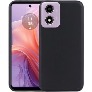 Mobigear Basics Motorola Moto E14 Hoesje Flexibel TPU Backcover - Zwart