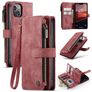 CaseMe C30 iPhone 14 Hoesje Bookcase Portemonnee - Rood