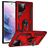 Mobigear Armor Ring Samsung Galaxy S22 Ultra Hoesje Hardcase Backcover Shockproof met Ringhouder - Rood