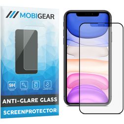 Mobigear Premium iPhone XS Glazen Screenprotector Anti-Glare - Case Friendly - Zwart