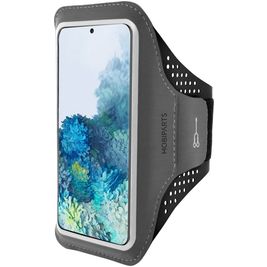 Mobiparts Comfort Fit Telefoonhouder Hardlopen Samsung Galaxy S20 Sport Hoesje Neopreen Sportarmband - Zwart