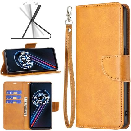 Mobigear Excellent Realme 9 Pro Plus Hoesje Bookcase Portemonnee - Cognac