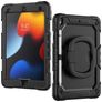 Mobilize Rotating Defender iPad 7 (2019) Hoes Hard Kunststof,Siliconen Backcover + Schouderband + Standaard - Zwart