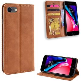 Mobigear Sensation iPhone SE (2020) Hoesje Bookcase Portemonnee - Cognac