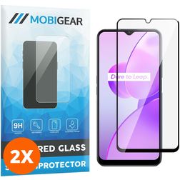 Mobigear Premium Realme C31 Glazen Screenprotector - Case Friendly - Zwart (2-Pack)