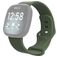Mobigear Sport Dual Siliconen Fitbit Sense Bandje Druksluiting - Groen