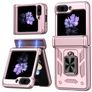 Mobigear Armor ring Samsung Galaxy Z Flip 7 FE Hoesje Hardcase Backcover Shockproof met Ringhouder - Roségoud