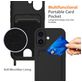 Mobigear Lanyard Card iPhone 17 Siliconen Hoesje met koord en Pasjeshouder - Zwart