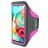Mobiparts Comfort Fit Telefoonhouder Hardlopen Samsung Galaxy A71 Sport Hoesje Neopreen Sportarmband - Neon Pink
