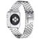 Mobigear Honeycomb Stalen Apple Watch Bandje Gespsluiting - 42/41/40/38 mm - Zilver