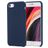 Mobigear Rubber Touch iPhone SE (2022) Siliconen Hoesje Backcover - Donkerblauw