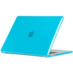 Mobigear Cream Matte Sparkling MacBook Air 13 Inch (2022-2025) Hoes Hardshell Laptopcover MacBook Case - Blauw - Model A2681 / A3113 / A3240
