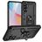 Mobigear Armor ring Samsung Galaxy A37 Hoesje Hardcase Backcover Shockproof met Ringhouder - Zwart