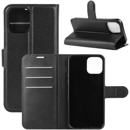 Mobigear Classic iPhone 12 Hoesje Bookcase Portemonnee - Zwart