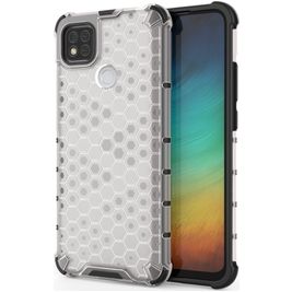 Mobigear Honeycomb Doorzichtig Xiaomi Redmi 9C Hoesje Hardcase Backcover Shockproof - Transparant