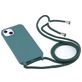 Mobigear Lanyard iPhone 16 Plus Siliconen Hoesje met koord - Groen
