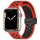 Mobigear Sport Plus Mag Siliconen Apple Watch Bandje Magneetsluiting - 42/41/40/38 mm - Zwart / Rood