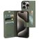 Mobiparts Classic Wallet iPhone 15 Pro Hoesje Bookcase Portemonnee - Stone Green
