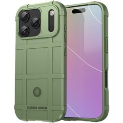 Mobigear Rugged Shield iPhone 18 Pro Hoesje Flexibel TPU Backcover Shockproof - Groen