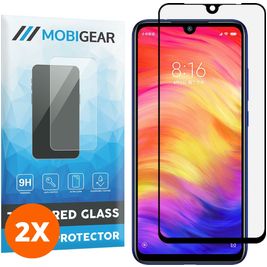 Mobigear Premium Xiaomi Redmi Note 7 Glazen Screenprotector - Case Friendly - Zwart (2-Pack)