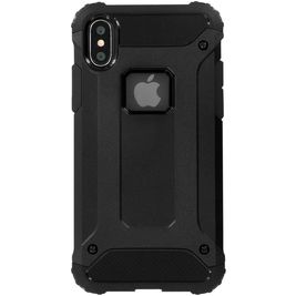 Mobiparts Rugged Shield iPhone XS Hoesje Hardcase Backcover Shockproof - Zwart
