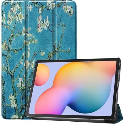 Mobigear Tri-Fold Samsung Galaxy Tab S6 Lite Hoes Bookcase - Amandelbloesem
