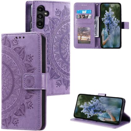 Mobigear Mandala Samsung Galaxy S25 FE Hoesje Bookcase Portemonnee - Paars