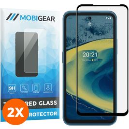 Mobigear Premium Nokia XR20 Glazen Screenprotector - Case Friendly - Zwart (2-Pack)