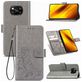 Mobigear Four-leaf Wallet Case Gray Xiaomi Poco X3