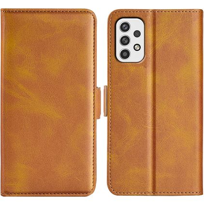 Mobigear Slim Magnet Samsung Galaxy A23 Hoesje Bookcase Portemonnee - Cognac