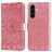 Mobigear Sunflower Samsung Galaxy A57 Hoesje Bookcase Portemonnee - Roségoud