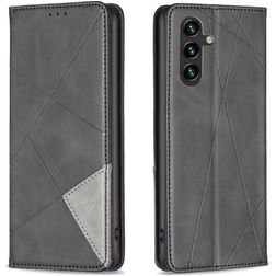 Mobigear Rhombus Slim Samsung Galaxy A55 Hoesje Bookcase - Zwart