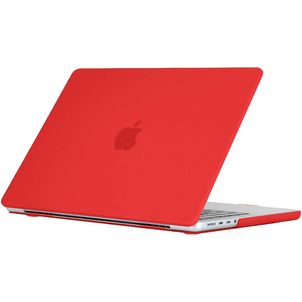 Mobigear Matte MacBook Pro 16 Inch (2021-2026) Hoes Hardshell Laptopcover MacBook Case - Rood - Model A2485 / A2780 / A2991 / A3186 / A3428 / A3429