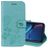 Mobigear Roses iPhone XR Hoesje Bookcase Portemonnee - Turquoise