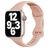 Mobigear Sport Slim Siliconen Apple Watch Bandje Druksluiting - 42/41/40/38 mm - Pastelroze