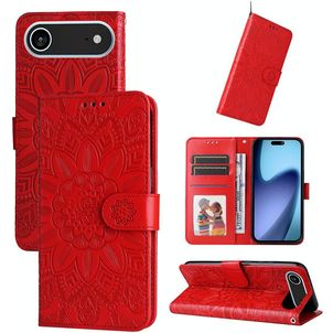 Mobigear Sunflower iPhone Air Hoesje Bookcase Portemonnee - Rood