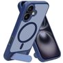 Mobiparts Hardcover iPhone 16 MagSafe Hoesje Hardcase Backcover met Standaard - Satin Blue