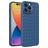Mobigear Woven iPhone 14 Pro Max Hoesje Flexibel TPU Backcover - Donkerblauw