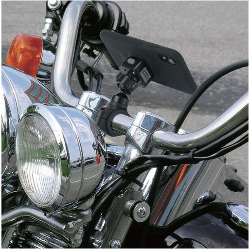 17.5 - 20.5mm Motorcycle Fork Stem Mount & TiGRA FITCLIC Neo Case for iPhone 12 Mini (sku 56639)