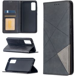 Mobigear Rhombus Slim Samsung Galaxy S20 FE Hoesje Bookcase - Zwart
