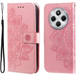 Mobigear Flowers Xiaomi Redmi 14C Hoesje Bookcase Portemonnee - Roségoud