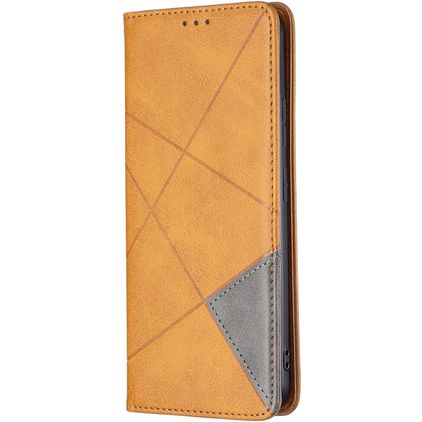 Mobigear Rhombus Slim Xiaomi Redmi Note 11T Hoesje Bookcase - Cognac