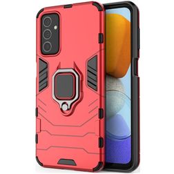 Mobigear Armor Ring Samsung Galaxy M23 Hoesje Hardcase Backcover Shockproof met Ringhouder - Rood