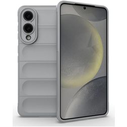Mobigear Bumpy Samsung Galaxy S25 Edge Hoesje Flexibel TPU Backcover - Grijs