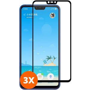 Mobigear Premium Xiaomi Mi Play Glazen Screenprotector - Case Friendly - Zwart (3-Pack)